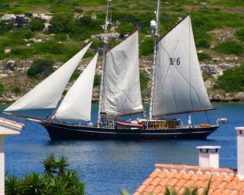 View from the Terrace: Yachts leaving...